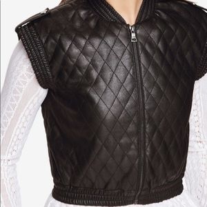 BCBG MAXAZRIA Black Quilted Vest